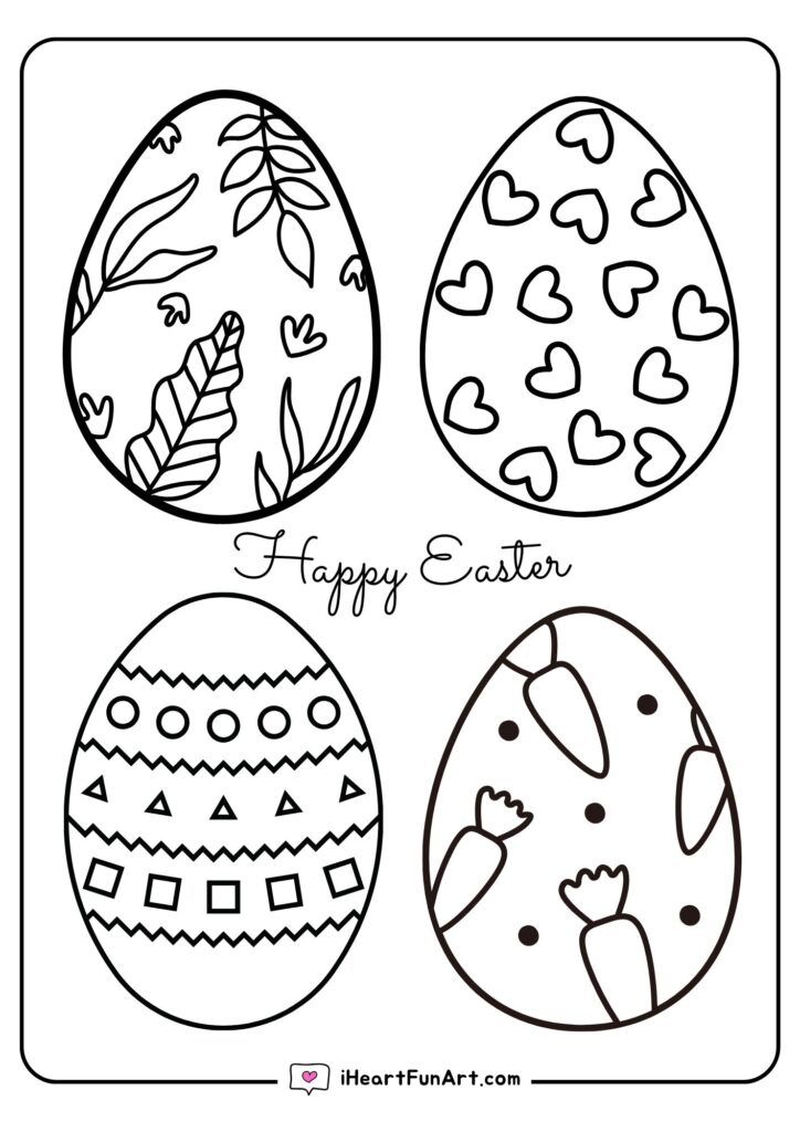 Easter Egg Coloring Pages - 100% FREE PRINTABLES