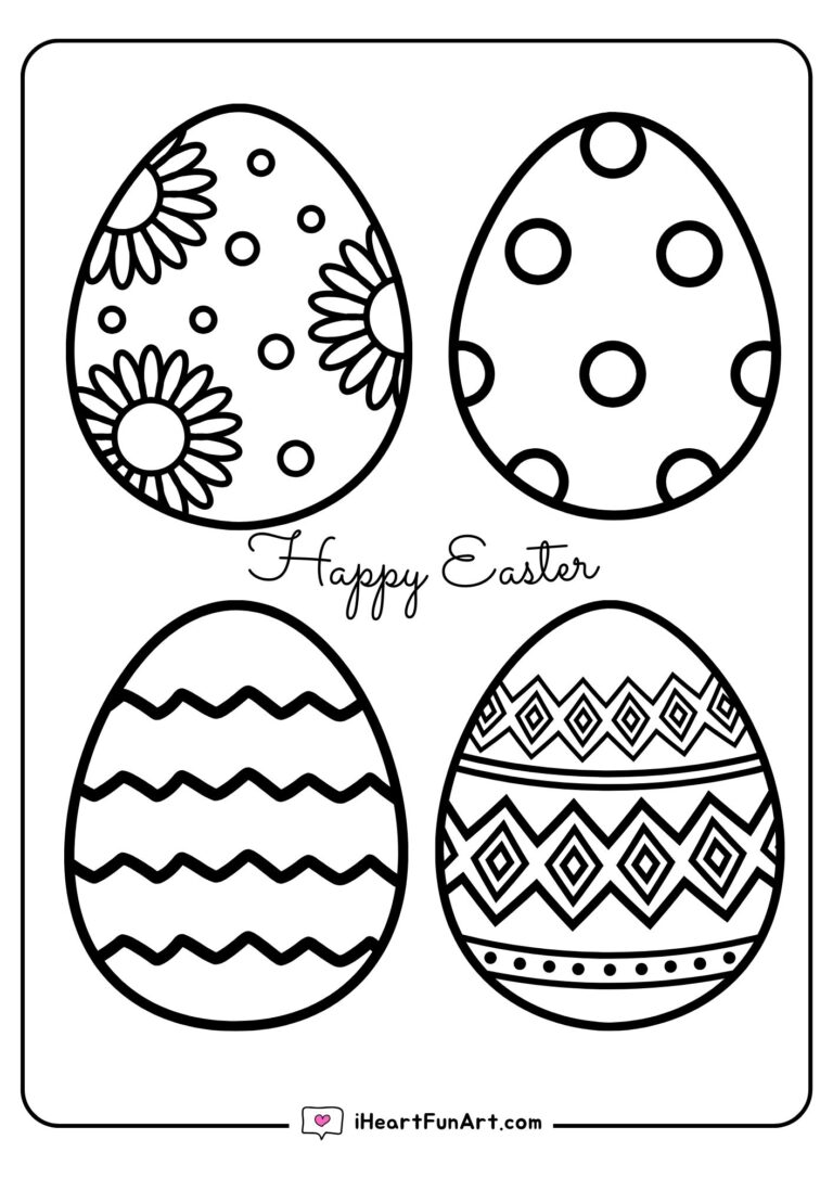 Easter Egg Coloring Pages - 100% FREE PRINTABLES