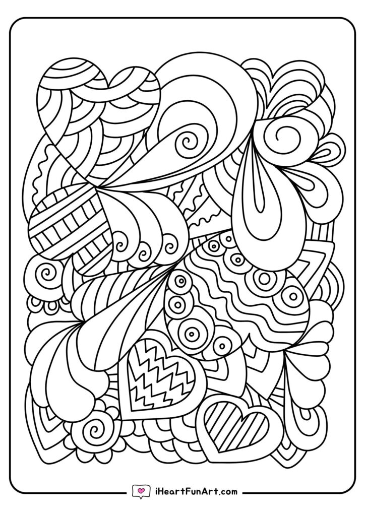 Heart Coloring Pages - 100% FREE PRINTABLES