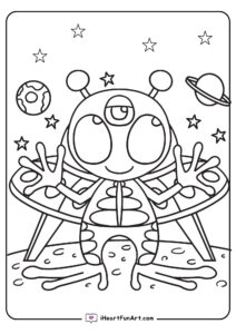 alien coloring pages