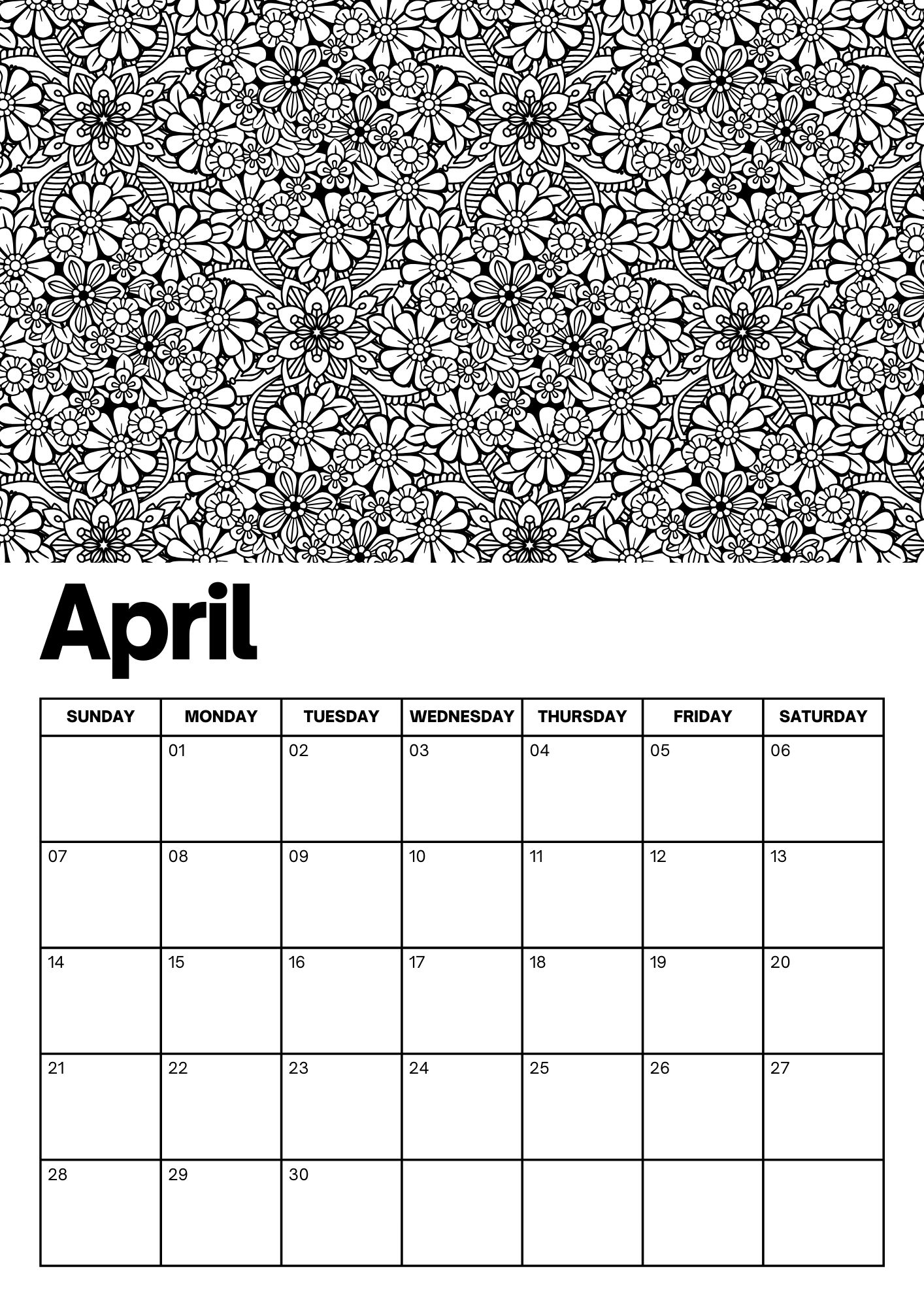 April Calendarss - 100% FREE PRINTABLES