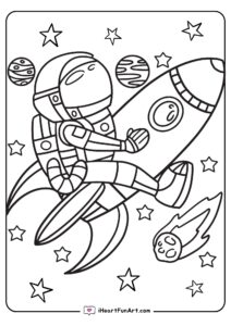 astronaut coloring page