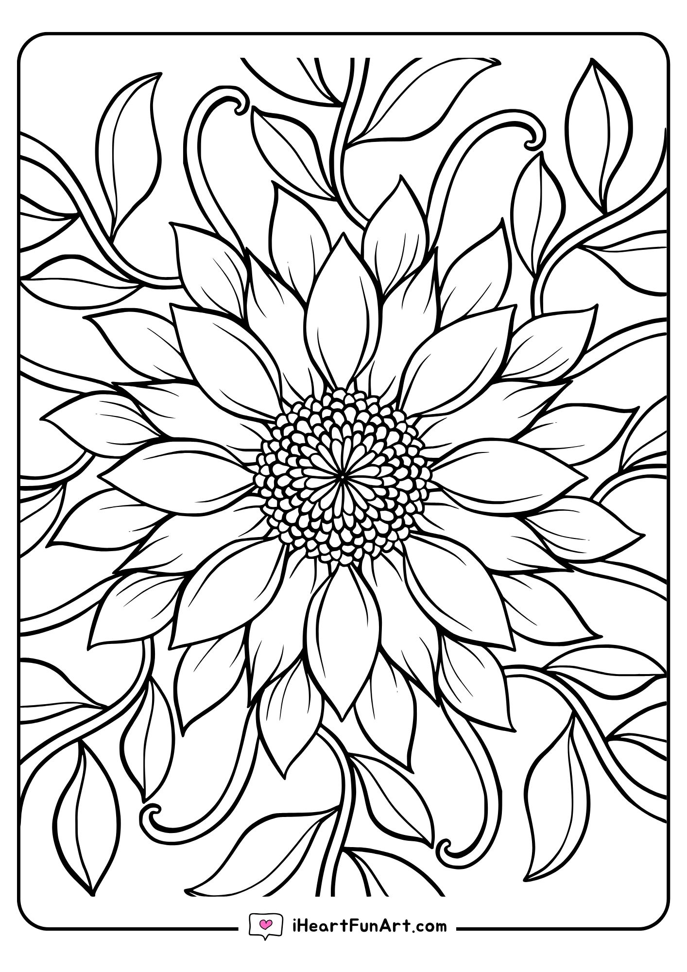 flower coloring pages for adults