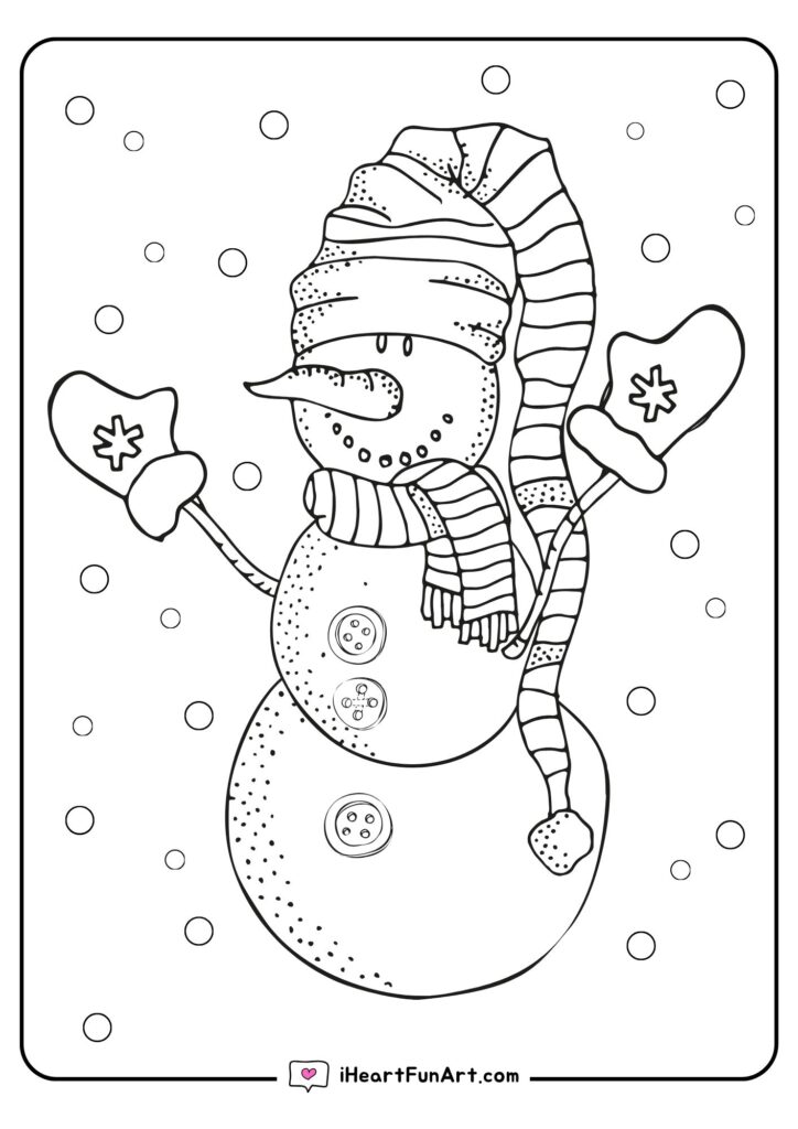 Snowman Coloring Pages - 100% FREE PRINTABLES