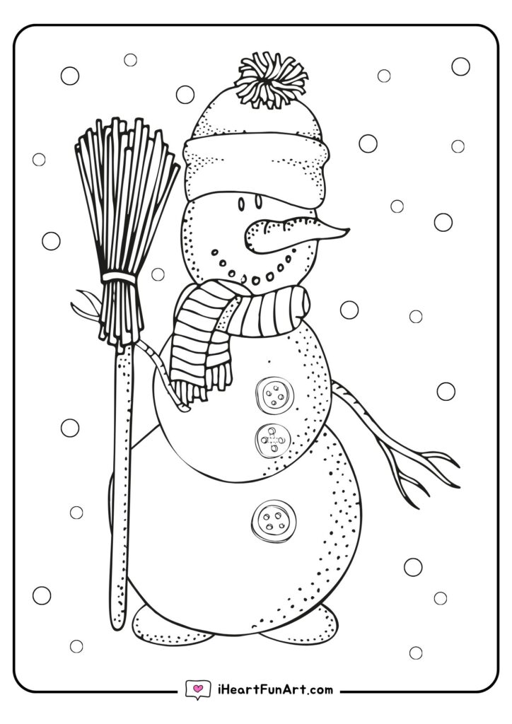 Snowman Coloring Pages - 100% FREE PRINTABLES