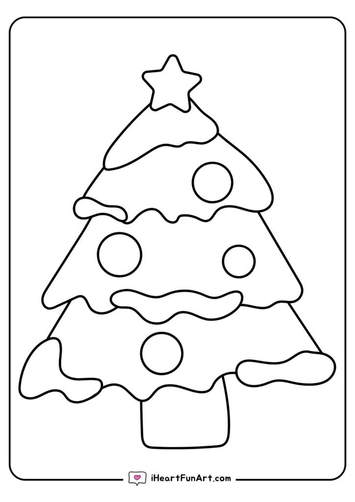 Christmas Tree Coloring Pages - 100% FREE PRINTABLES