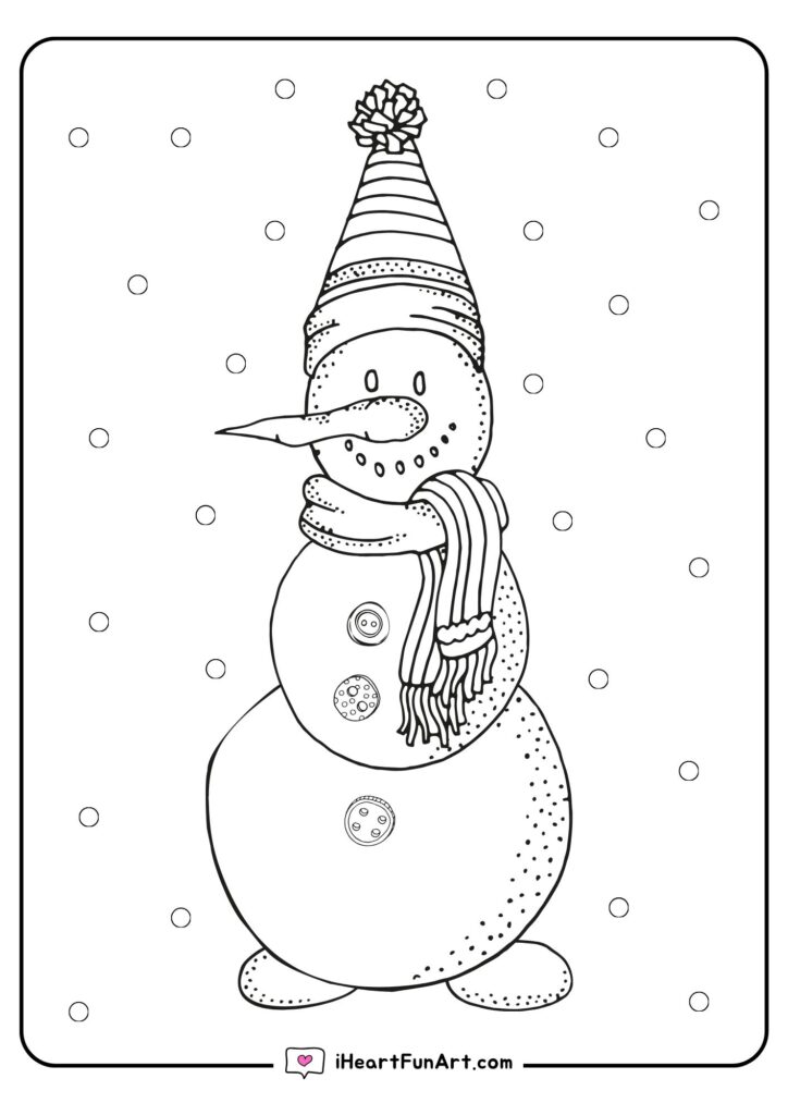 Snowman Coloring Pages - 100% FREE PRINTABLES