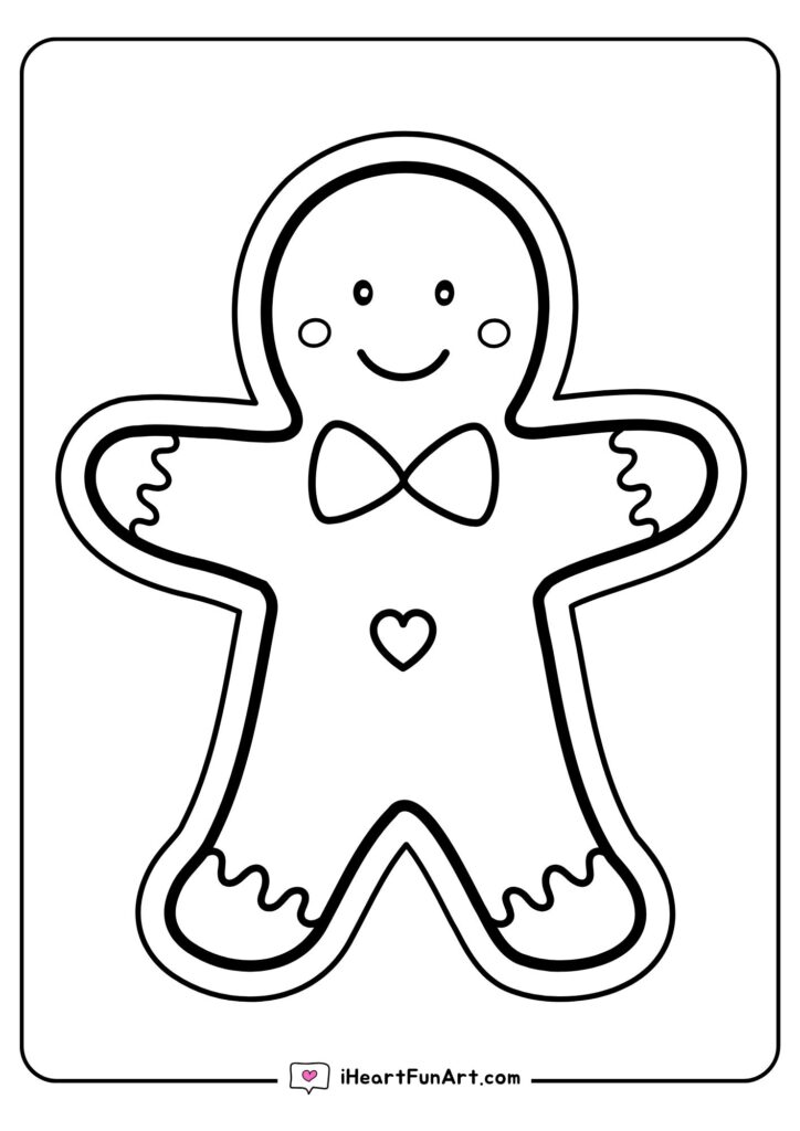 Gingerbread Man Coloring Pages - 100% Free Printables