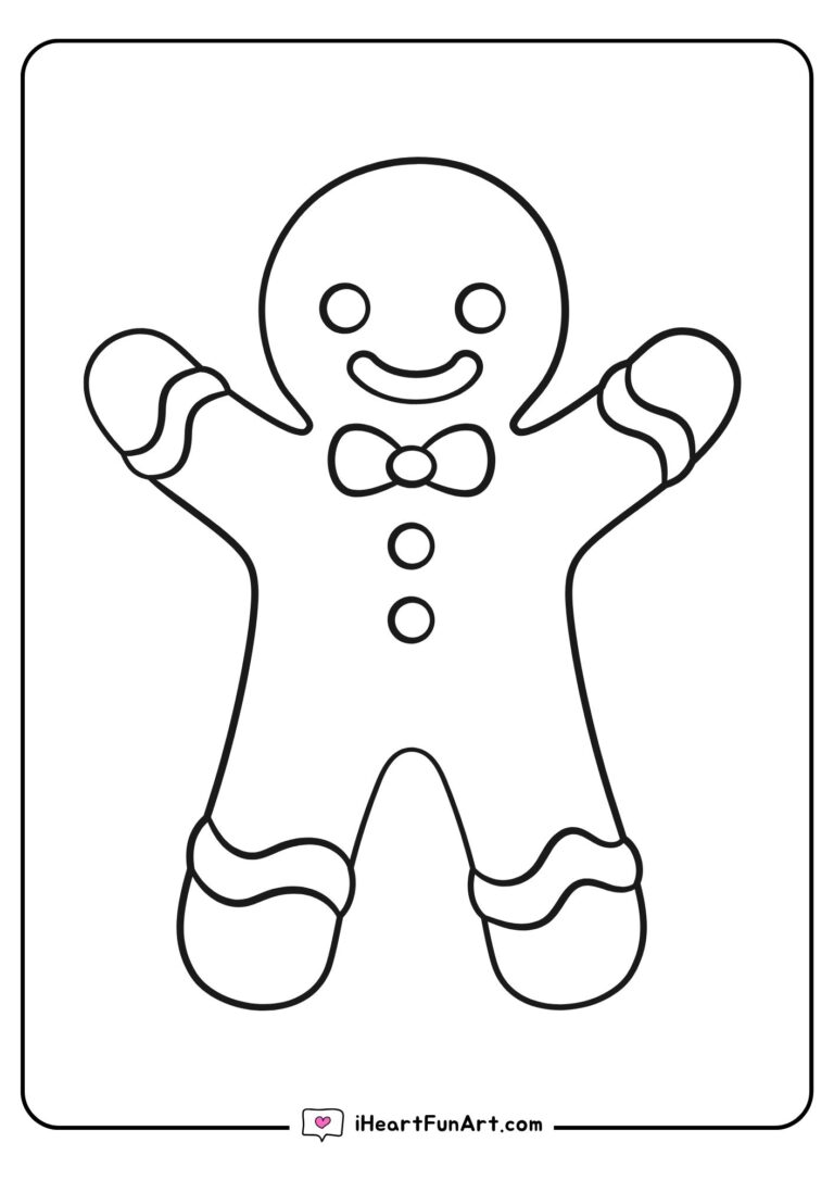 Gingerbread Man Coloring Pages - 100% FREE PRINTABLES