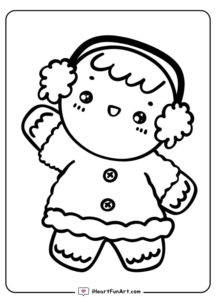 Gingerbread Man Coloring Pages - 100% FREE PRINTABLES