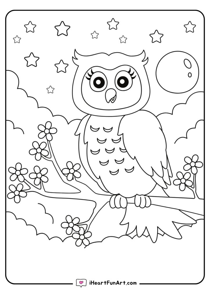 Owl Coloring Pages - 100% FREE PRINTABLES