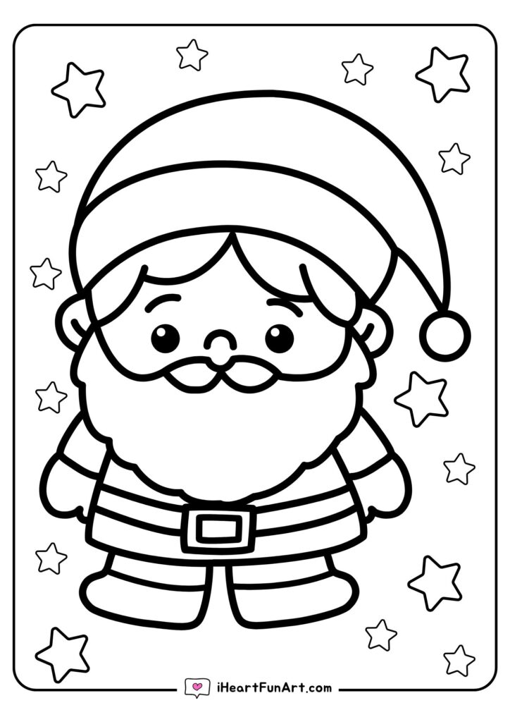 Santa Coloring Pages - 100% FREE PRINTABLES