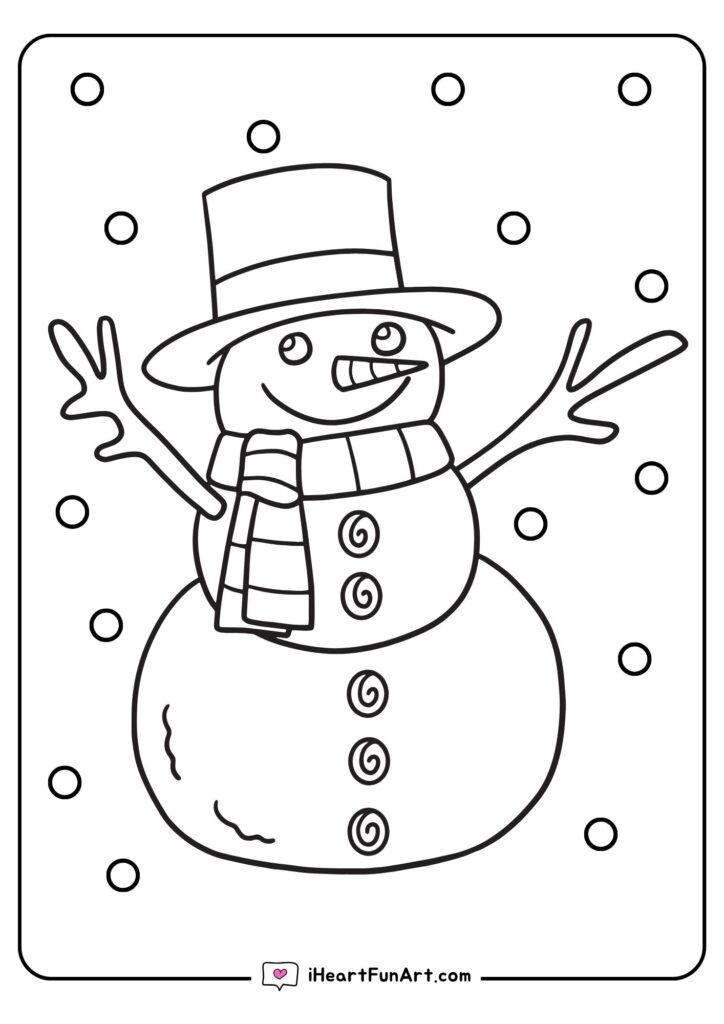 Snowman Coloring Pages - 100% FREE PRINTABLES