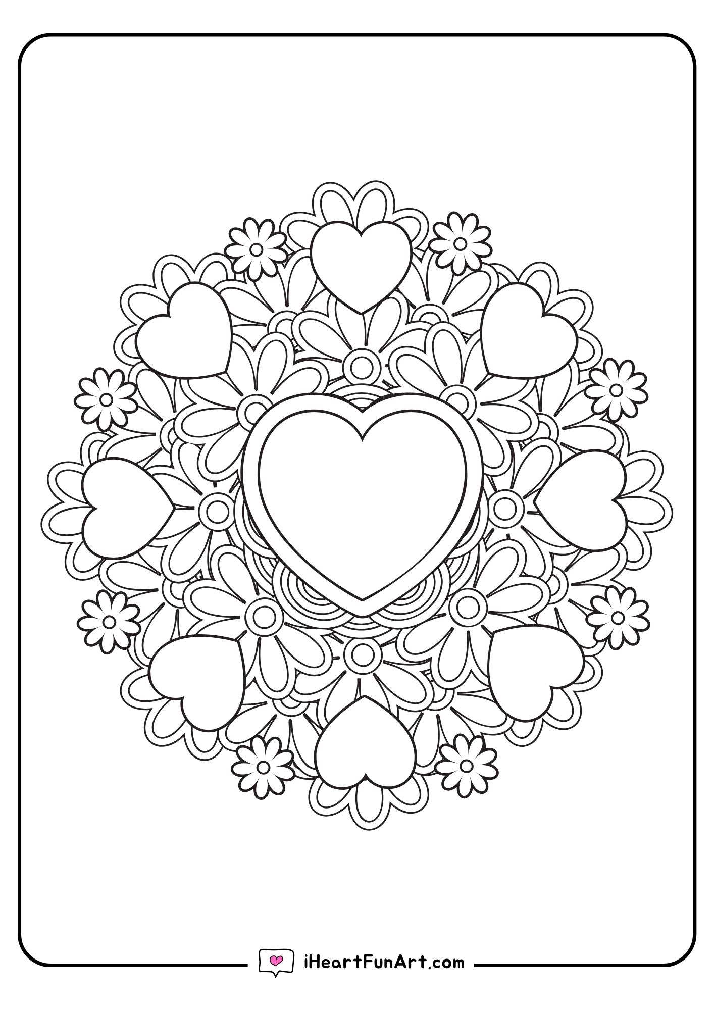 heart coloring page