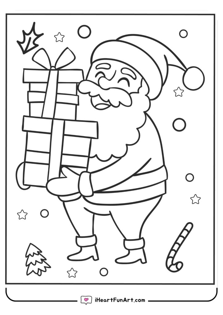 Santa Coloring Pages - 100% FREE PRINTABLES