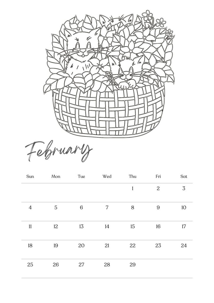 February Calendars - 100% FREE PRINTABLES