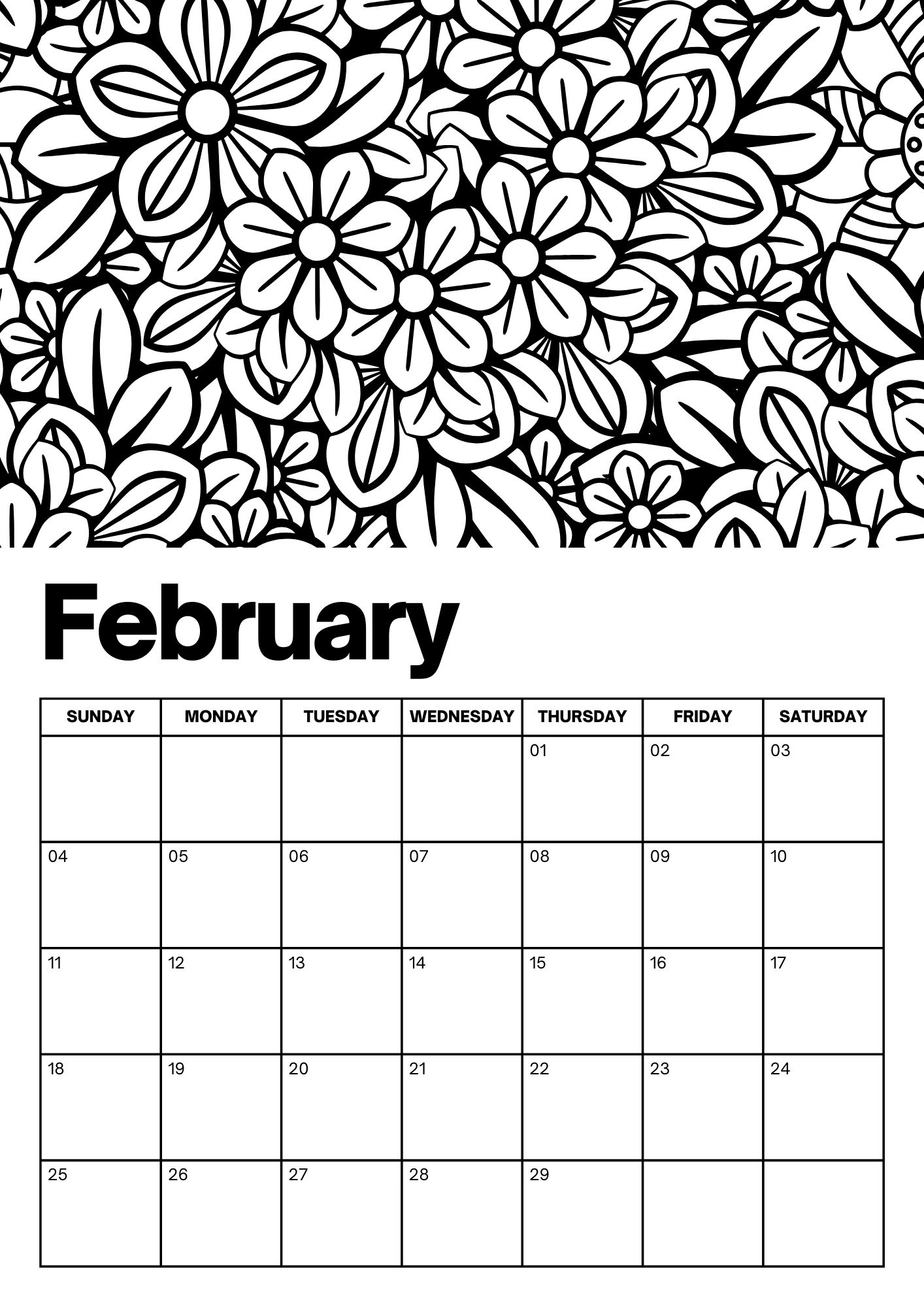 February Calendars - 100% Free Printables