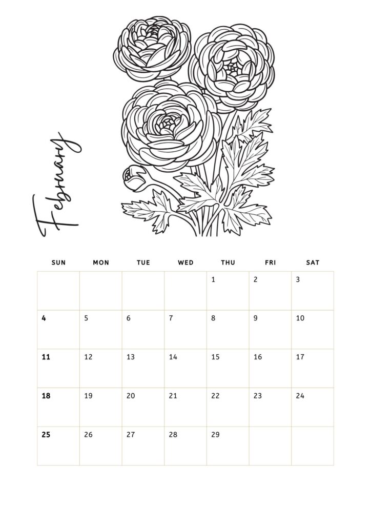 February Calendars - 100% FREE PRINTABLES