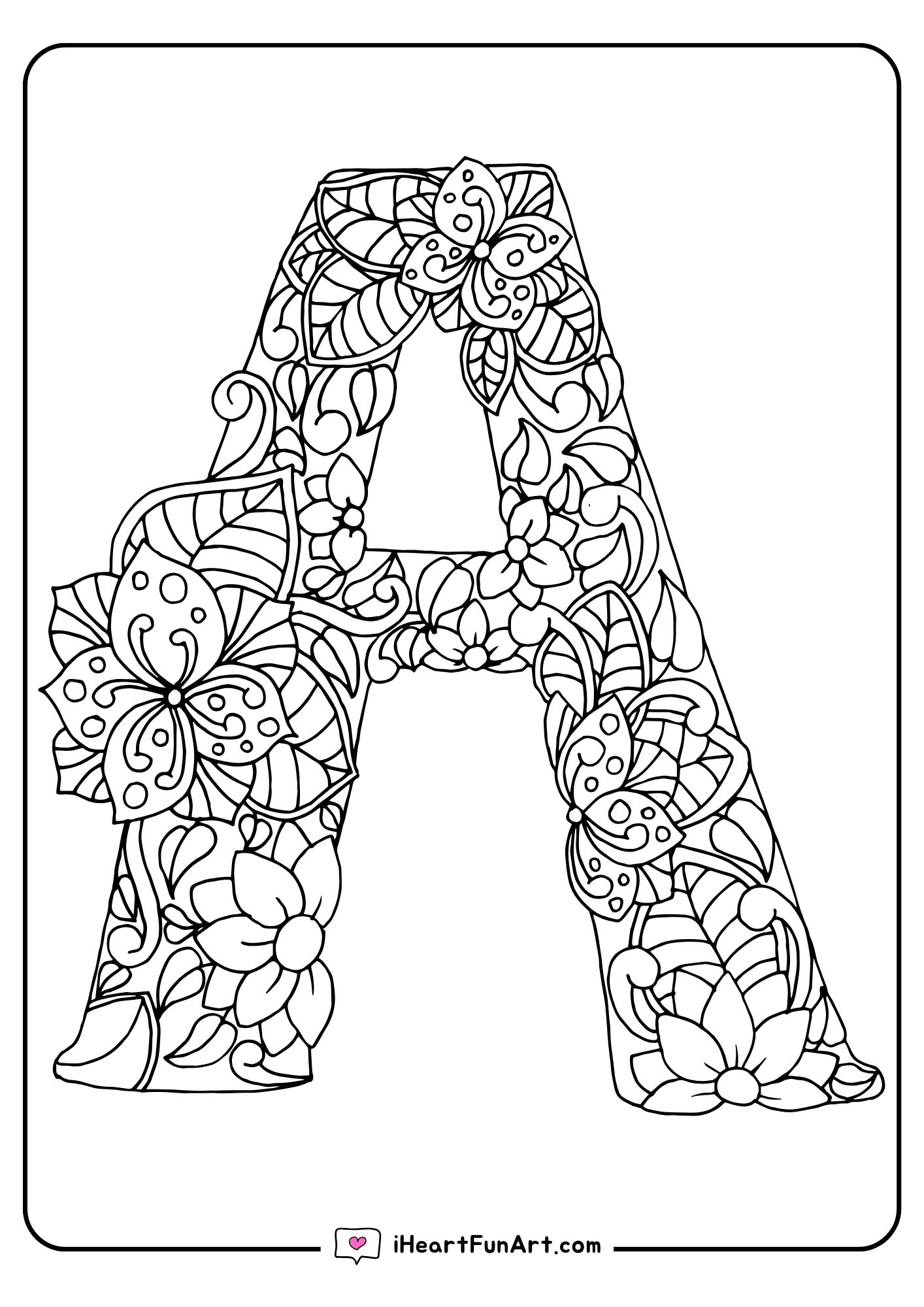 alphabet coloring pages