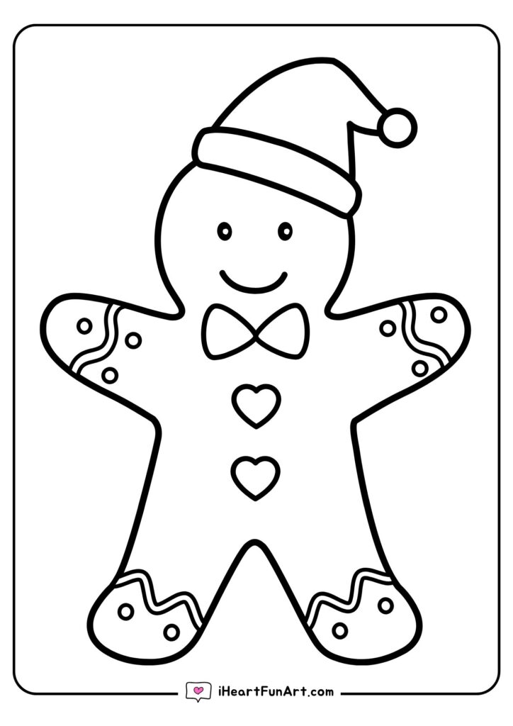 Gingerbread Man Coloring Pages - 100% FREE PRINTABLES