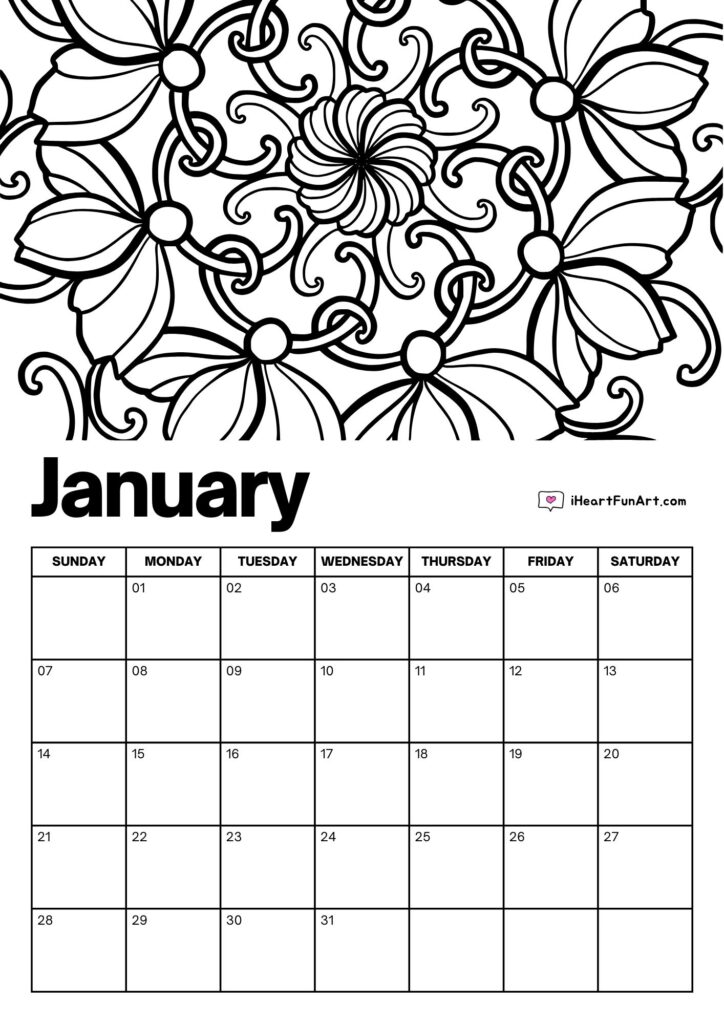 January Calendars - 100% FREE PRINTABLES