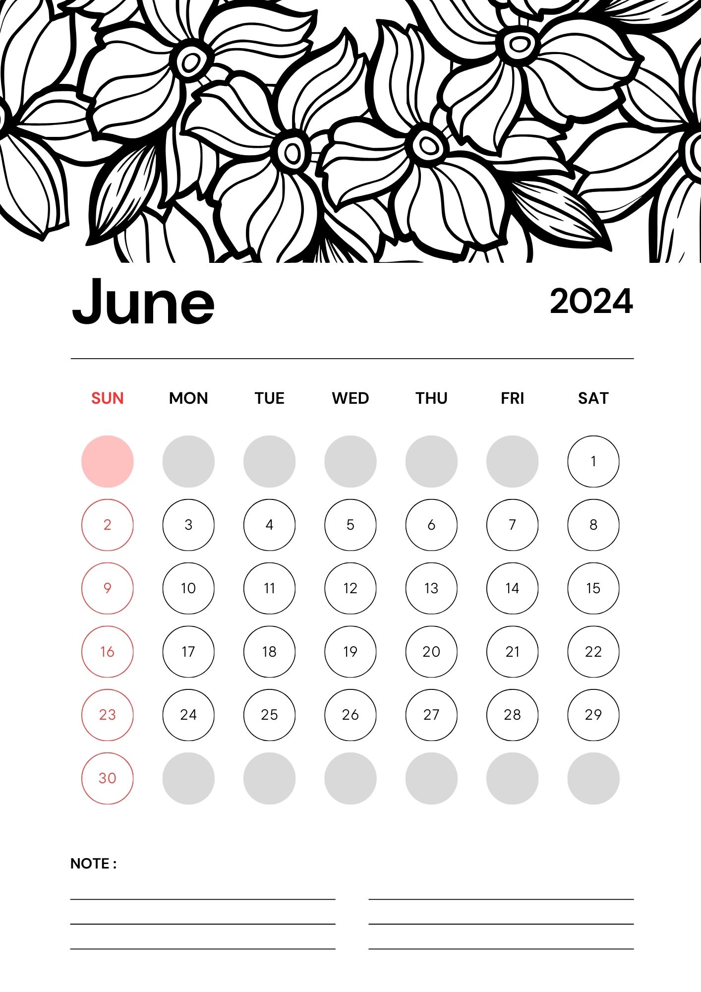 June Calendars - 100% FREE PRINTABLES