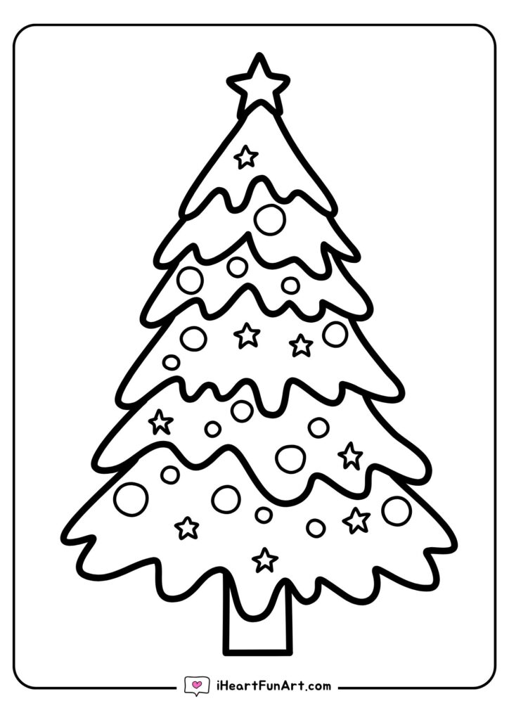 Christmas Tree Coloring Pages - 100% FREE PRINTABLES