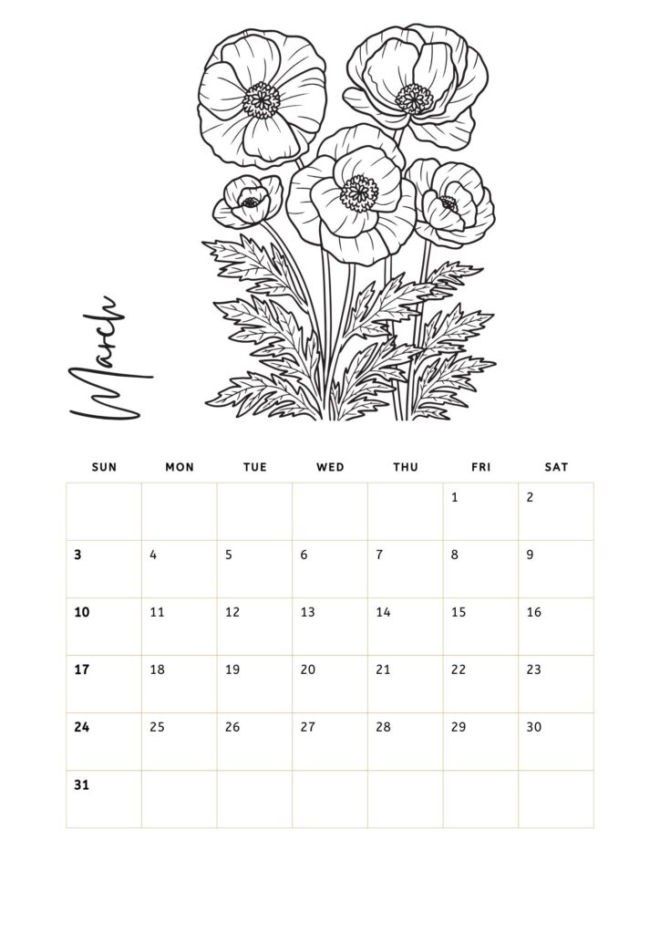 March Calendarss - 100% FREE PRINTABLES