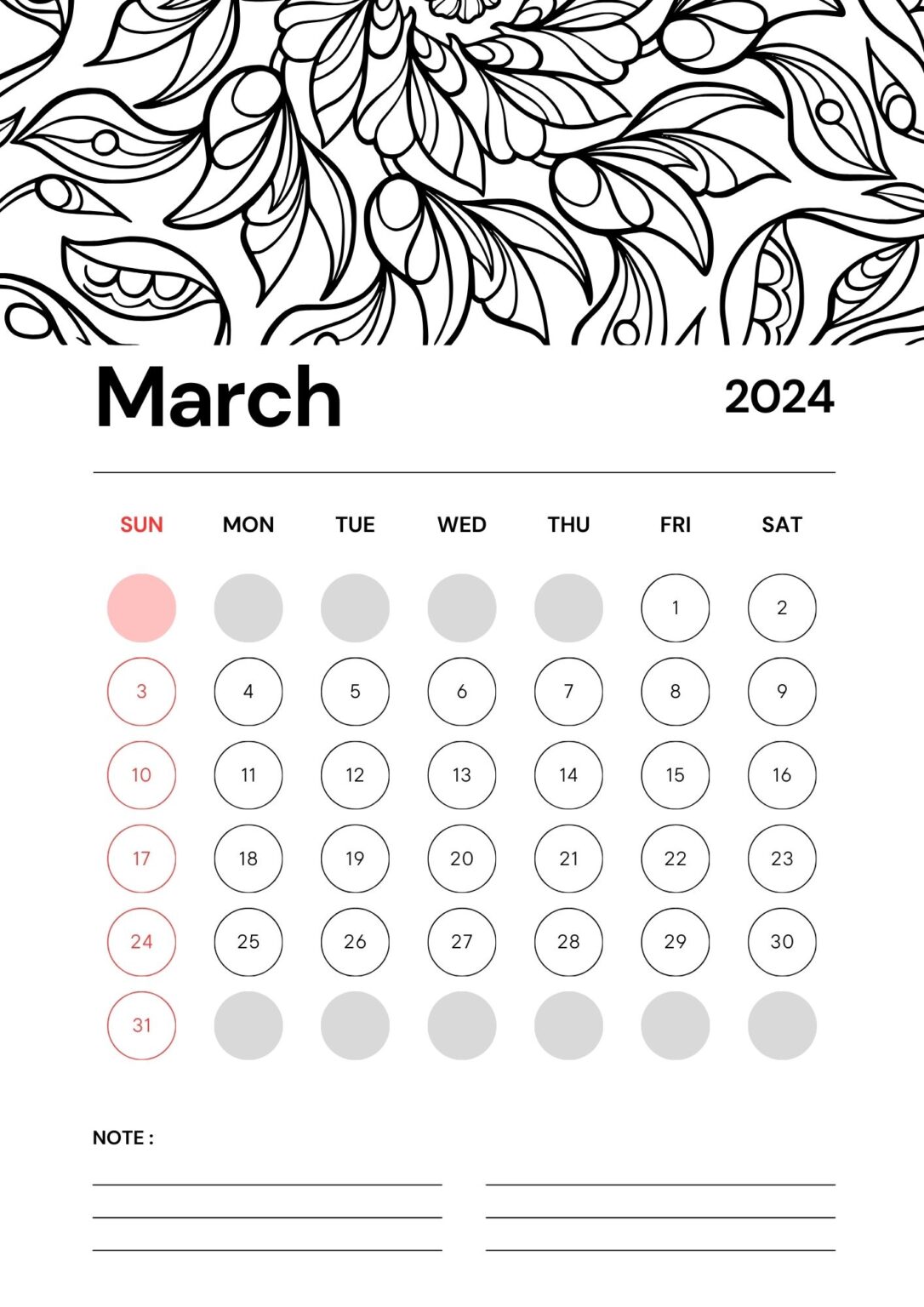 March calendarss 100 free printables