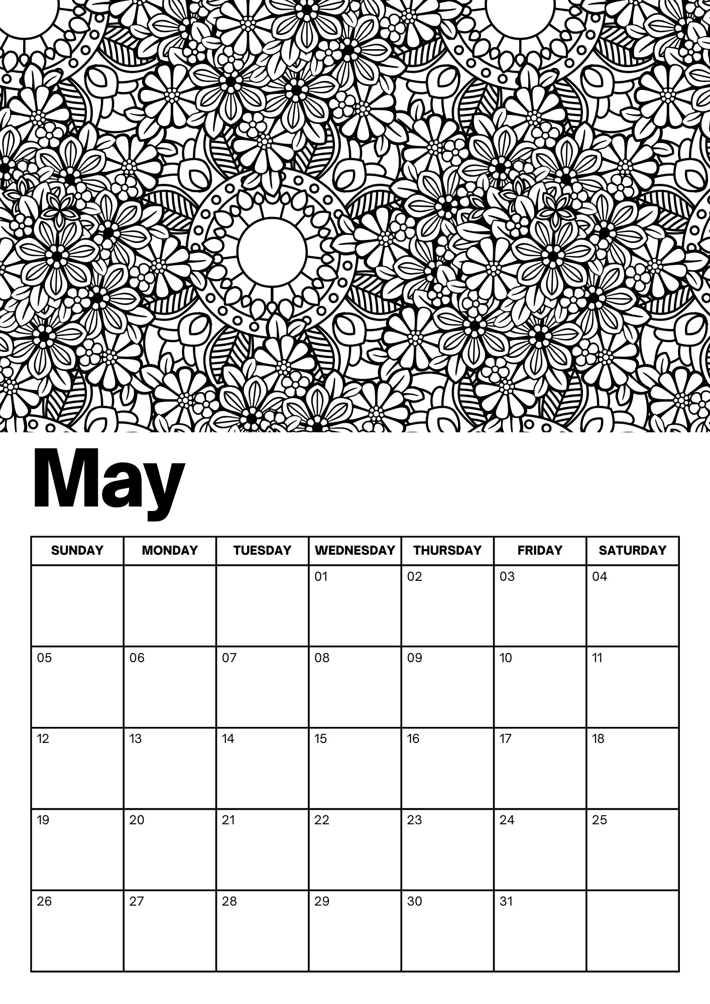 May Calendars - 100% FREE PRINTABLES