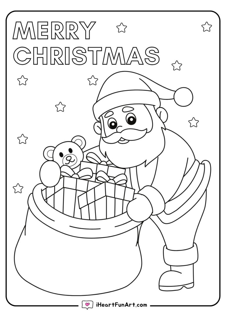 Santa Coloring Pages - 100% FREE PRINTABLES