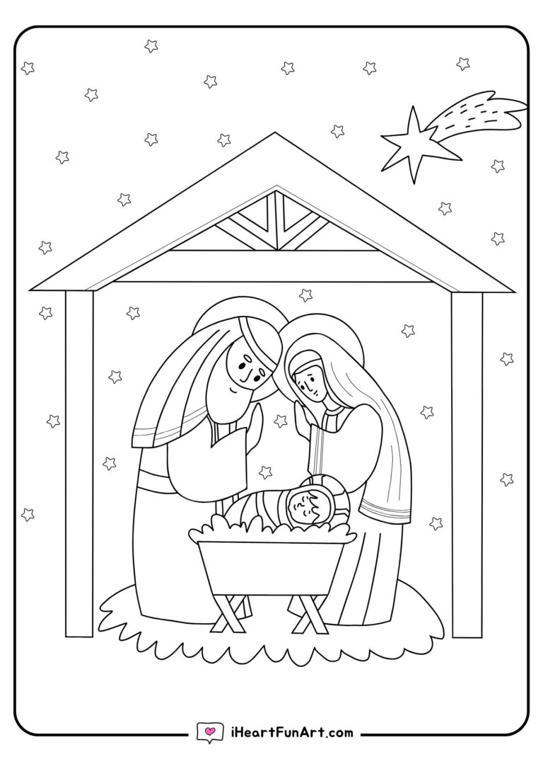 Nativity Coloring Pages - 100% FREE PRINTABLES