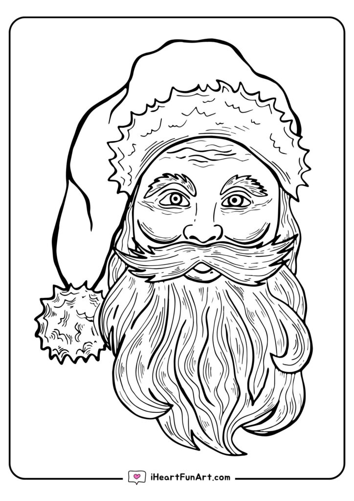 Santa Coloring Pages - 100% FREE PRINTABLES