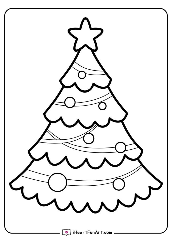 Christmas Tree Coloring Pages - 100% FREE PRINTABLES