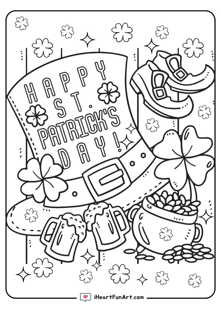 St Patricks Day Coloring Pages - 100% FREE PRINTABLES