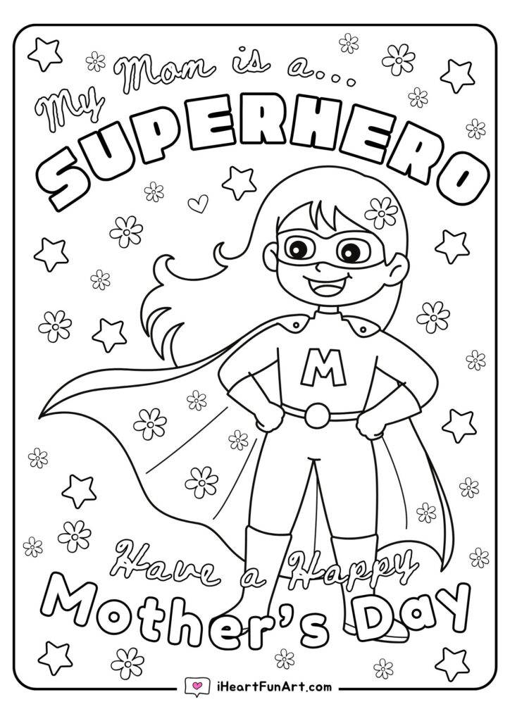 happy mother's day coloring page