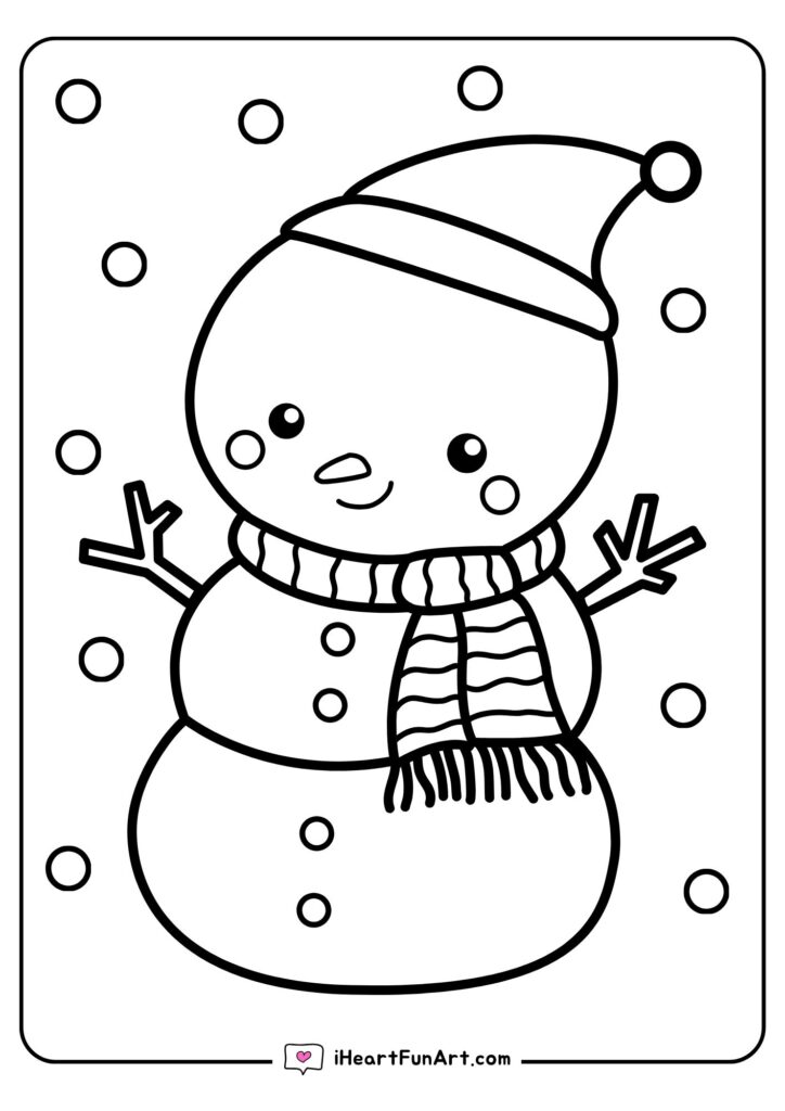 Snowman Coloring Pages - 100% FREE PRINTABLES