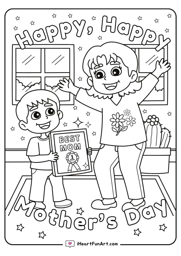 Mother's Day Coloring Pages - 100% FREE Printables