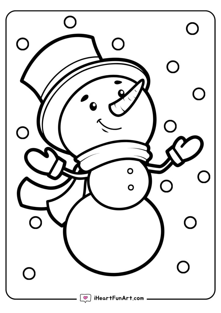 Snowman Coloring Pages - 100% Free Printables